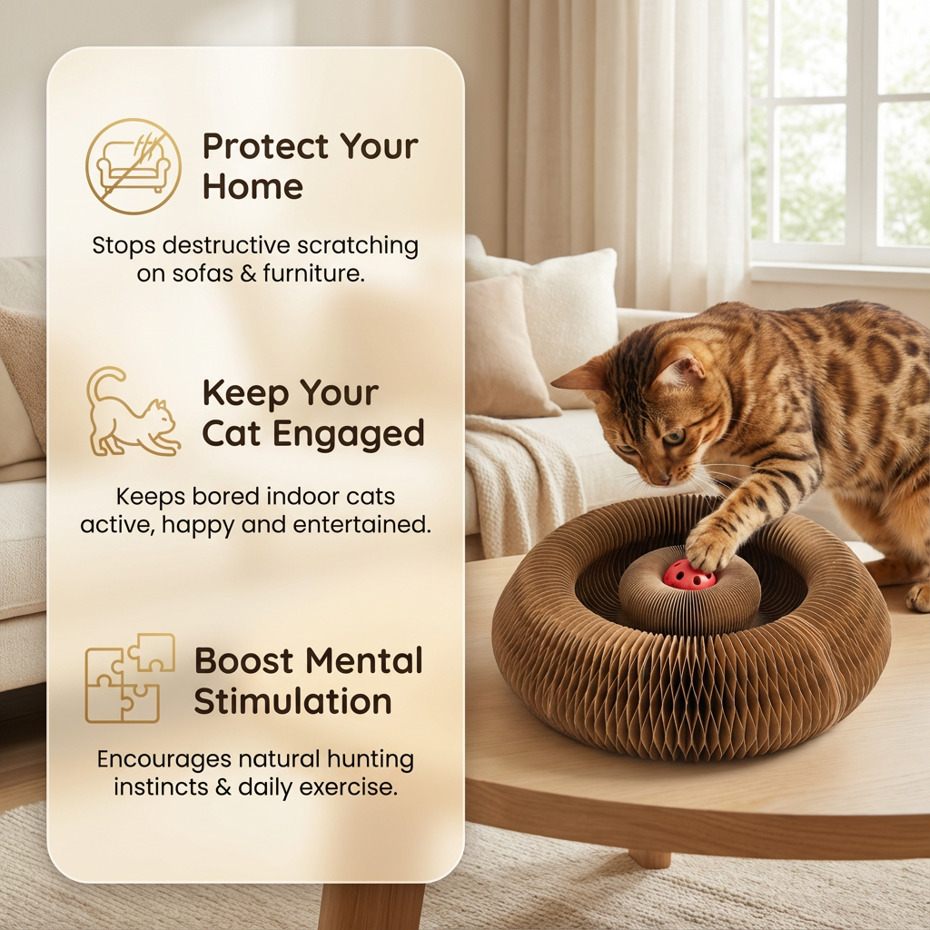 2-in-1 Scratcher & Ball Track