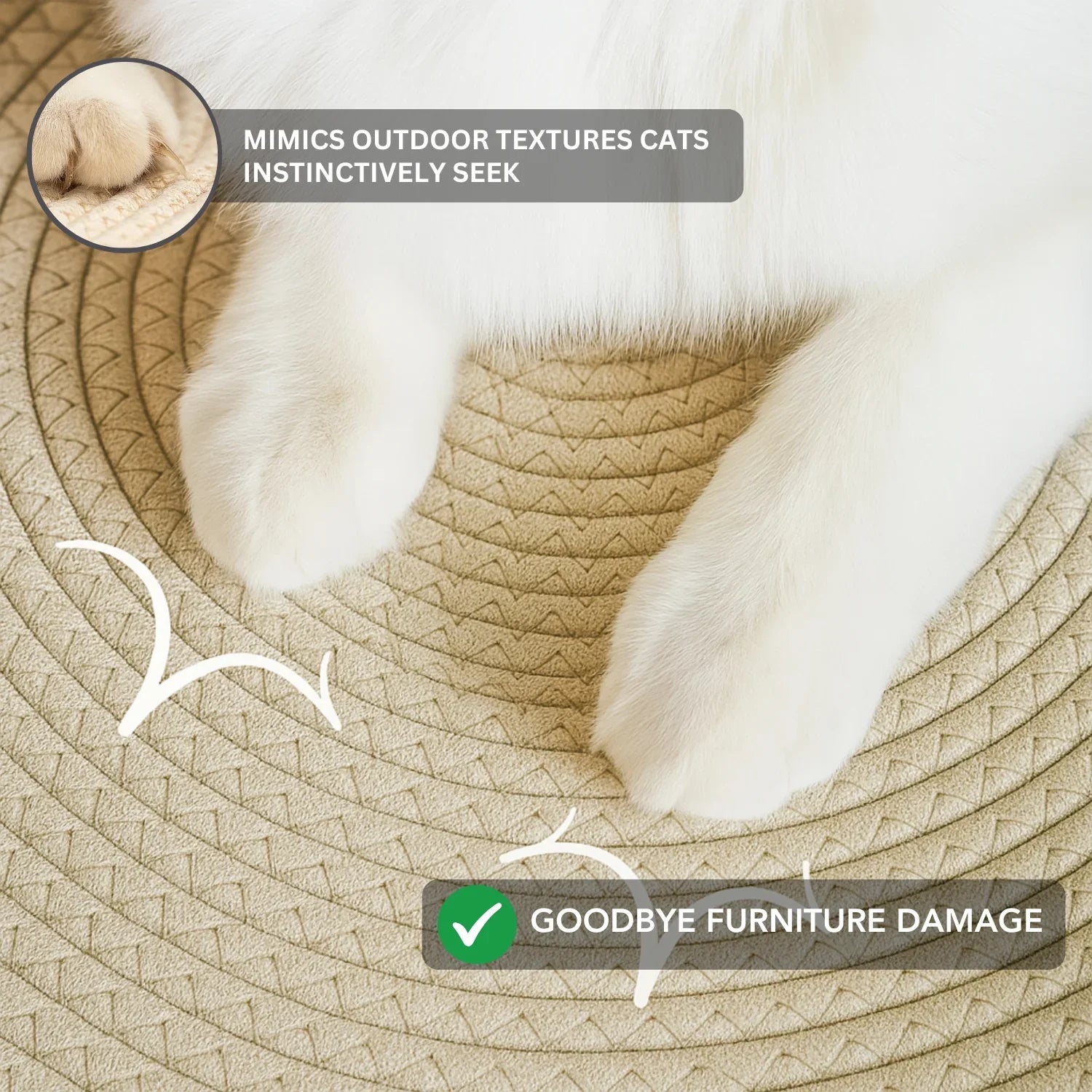 Woven Comfort Basket – Soft Cotton Bed for Cats