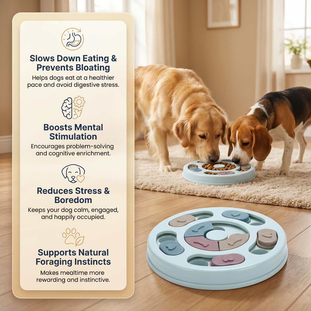SmartFeeder Puzzle Plate – Slow Feeder & IQ Enrichment Toy